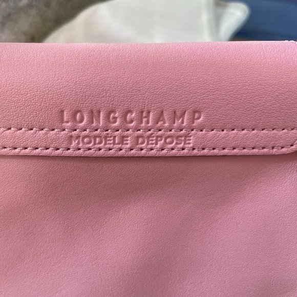 Longchamp Le Pliage Cuir Top Handle Bag in Pink - Picture 4 of 11